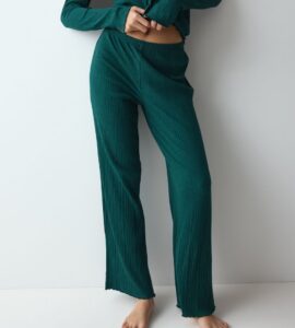 Versatile Rib Straight Trousers